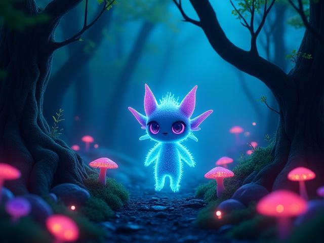 Magischer Wald, animiertes Wesen